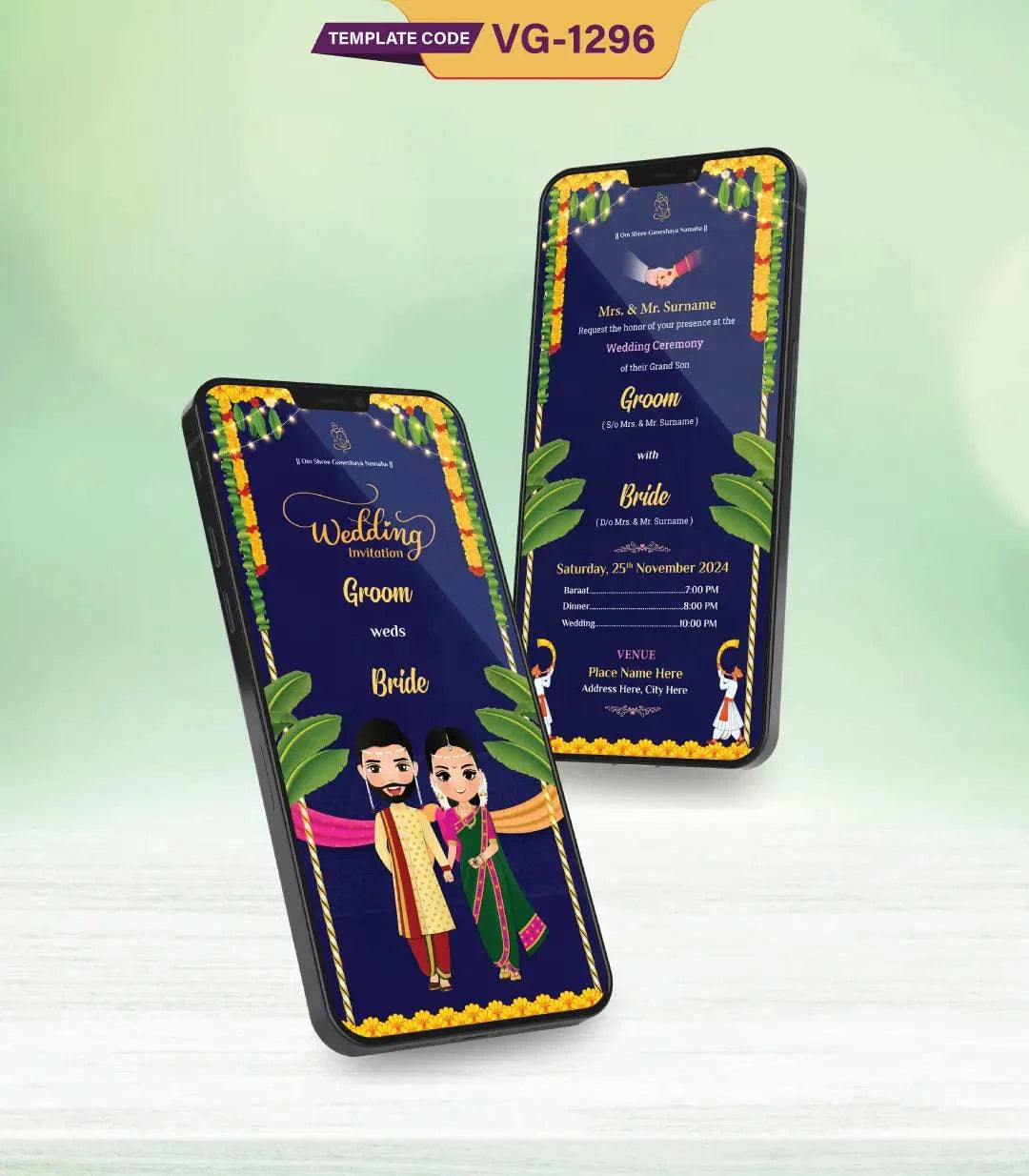 Indian Wedding Invite PDF Card