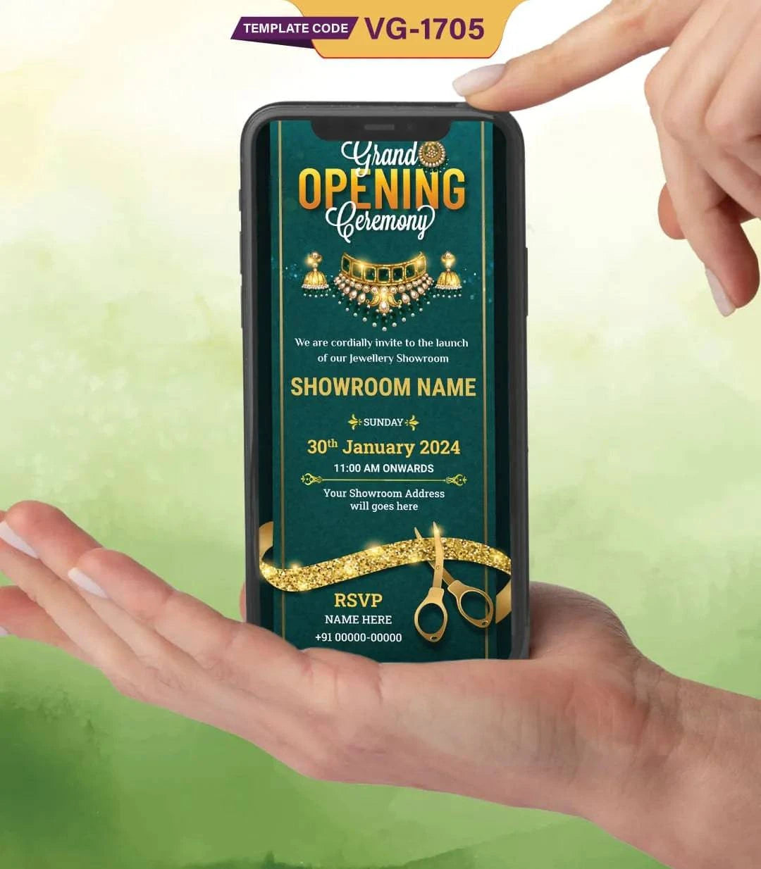 Jewellery Shop Opening Invitation Card