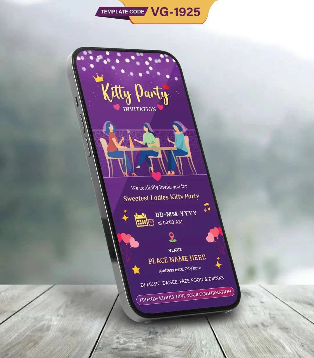 Kitty Party Invitation Card