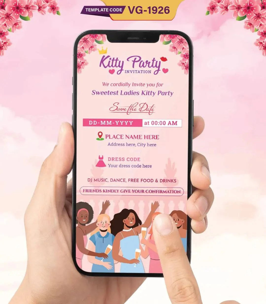 Ladies Kitty Party Invitation