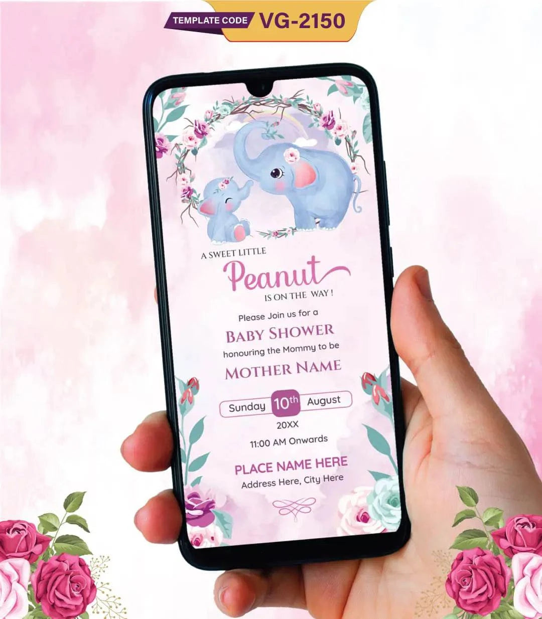 Little Peanut Baby Shower Invitation