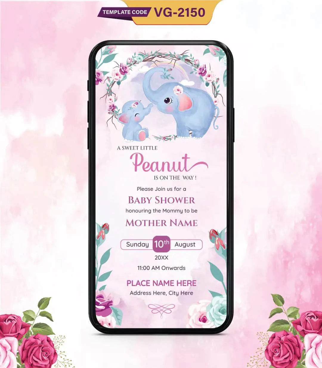 Little Peanut Baby Shower Invitation