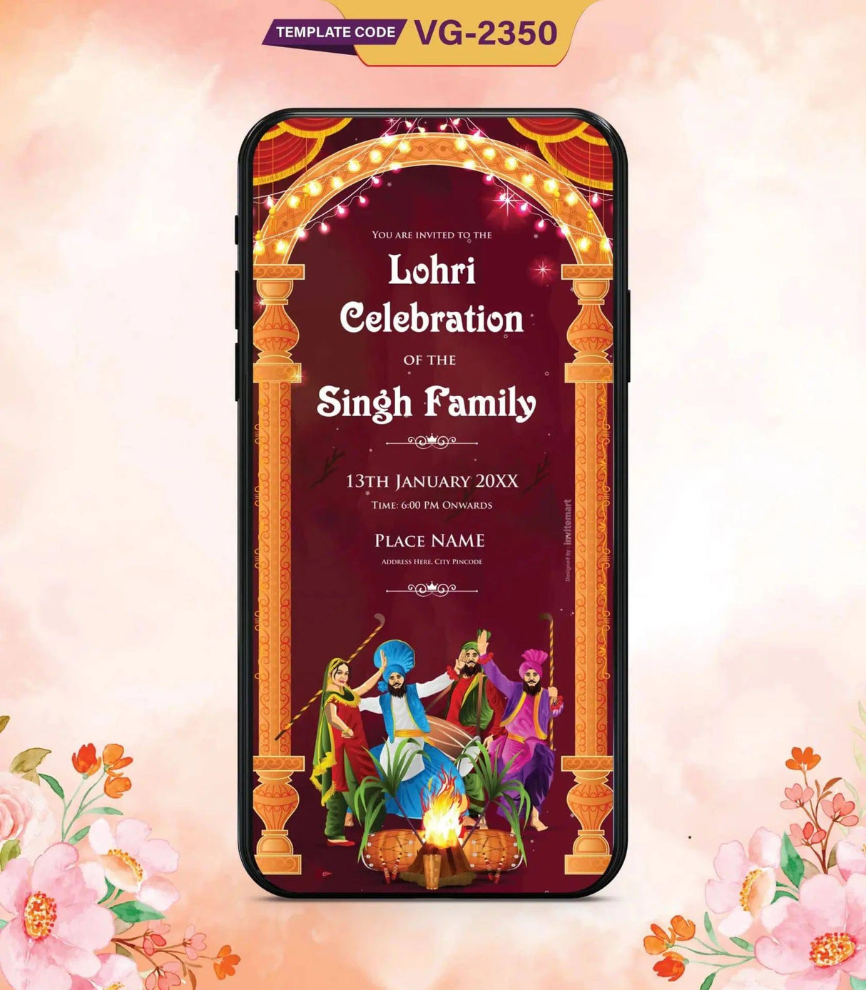 Lohri Celebration Invitation eCard