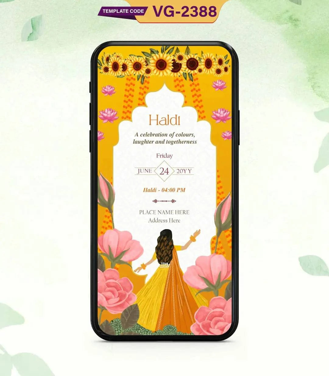 Lotus Flower Wedding Invitation Cards