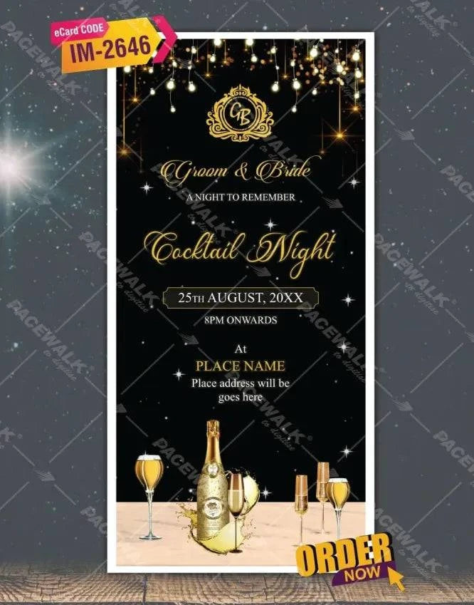 Luxurious Cocktail Night Invitation