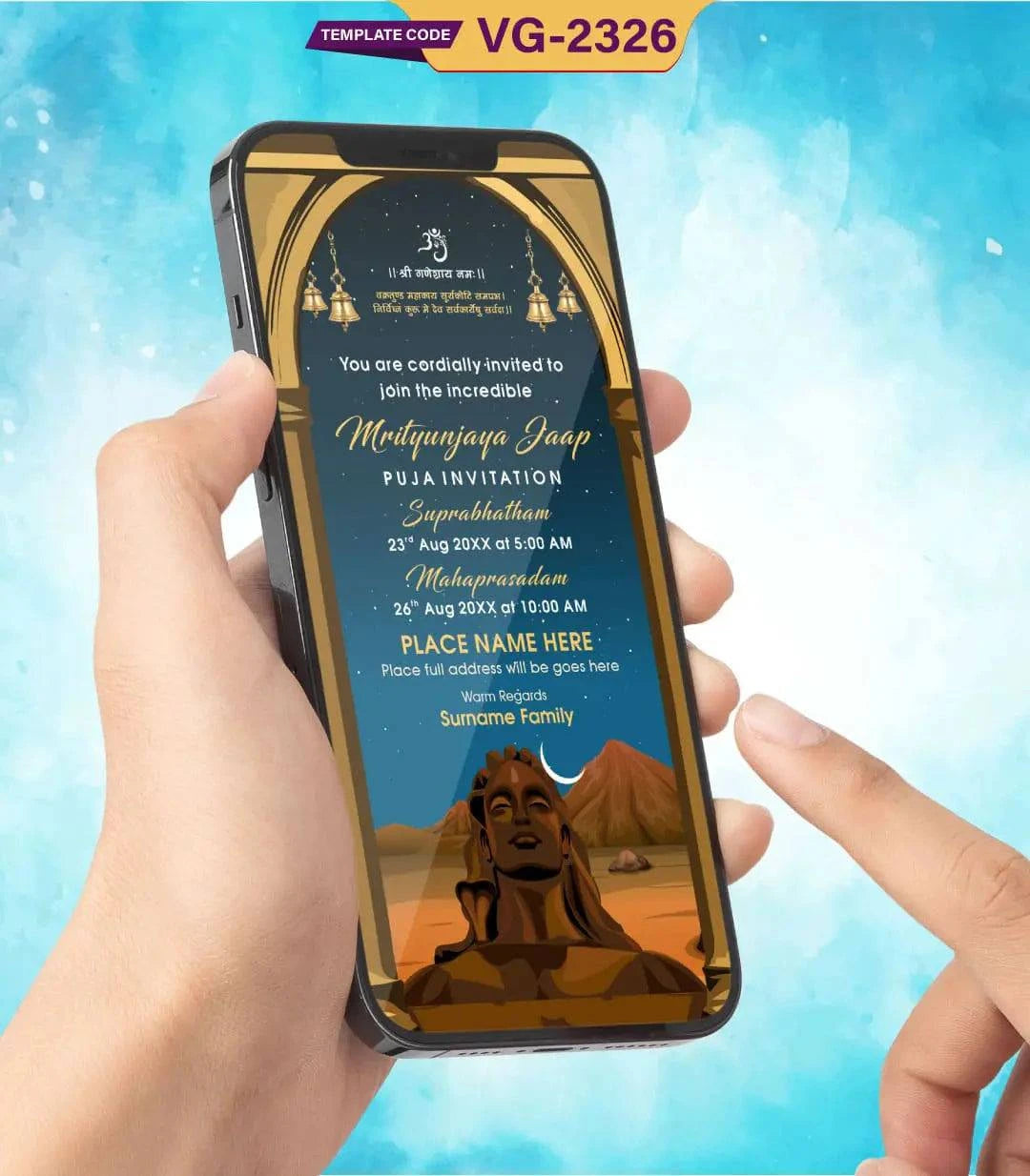 Mahamrityunjaya Mantra Invitation Card