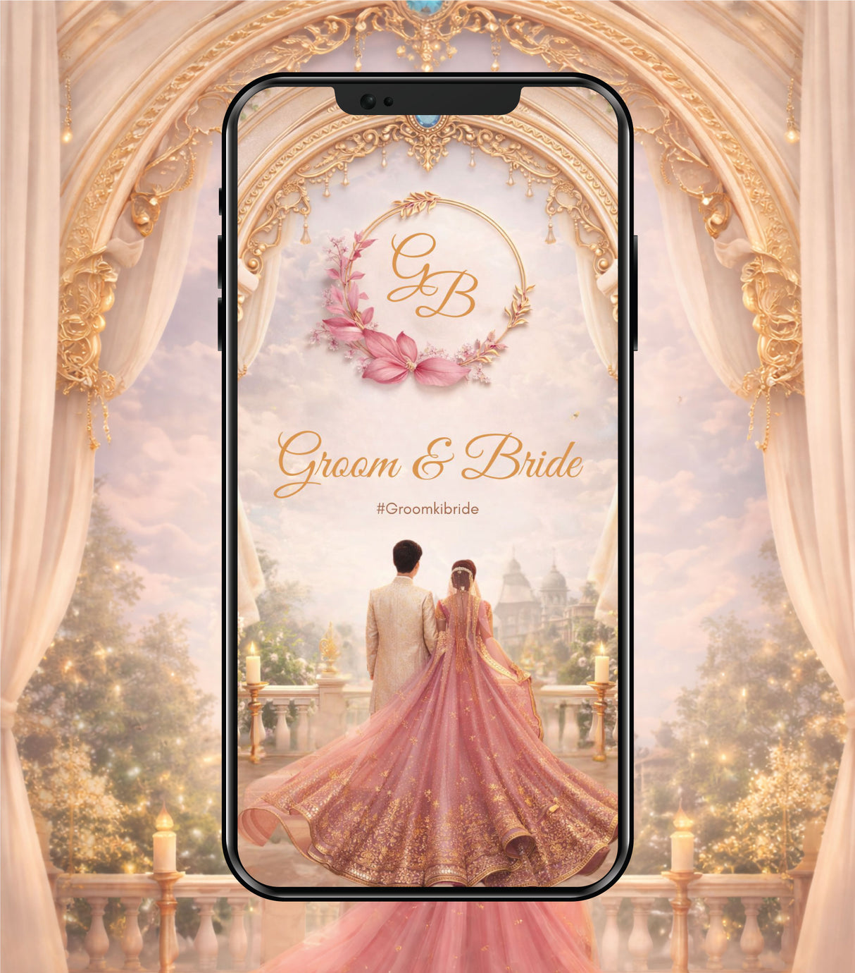 Majestic Palace Wedding Invitation PDF