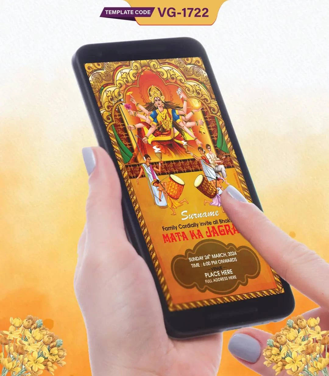 Mata Ka Jagran eCard Templates