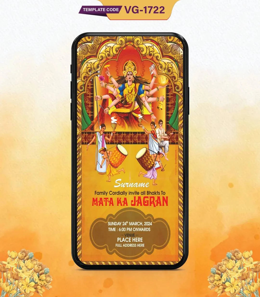 Mata Ka Jagran eCard Templates