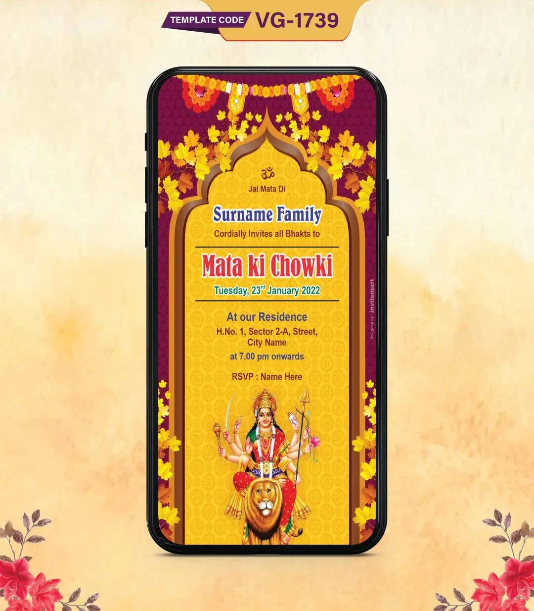 Mata Ki Chowki E Invite