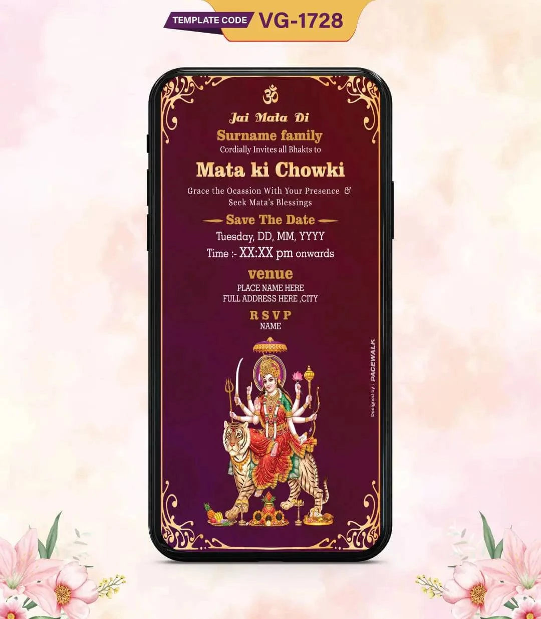 Mata Chowki Invitation