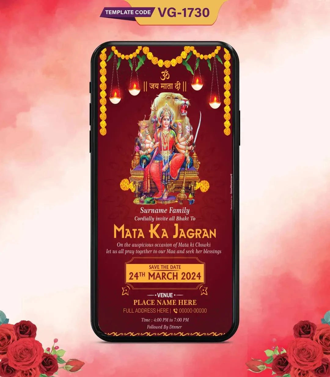 Mata Ka Jagran Invitation
