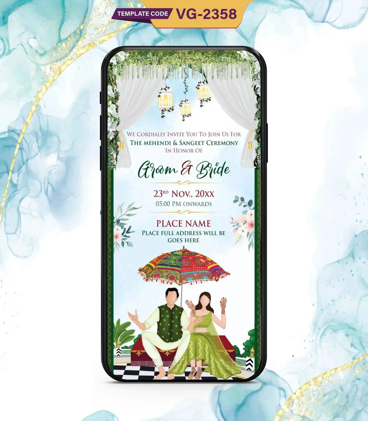 Mehendi And Sangeet Invitation