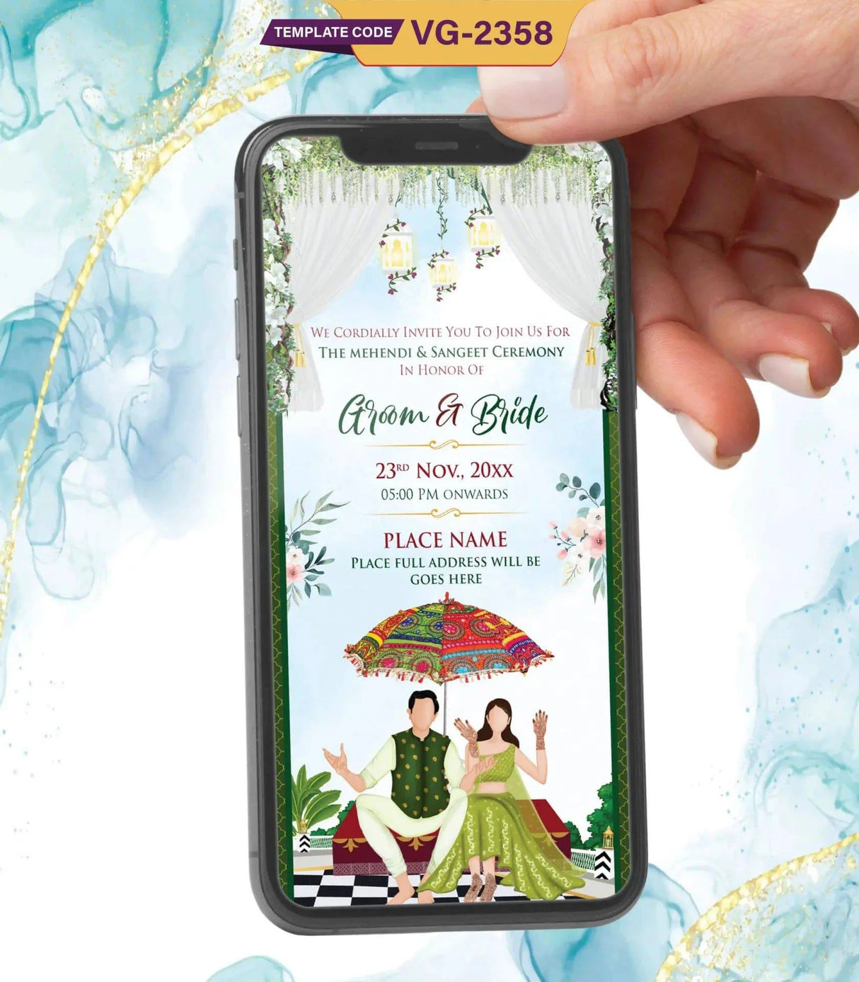 Mehendi And Sangeet Invitation