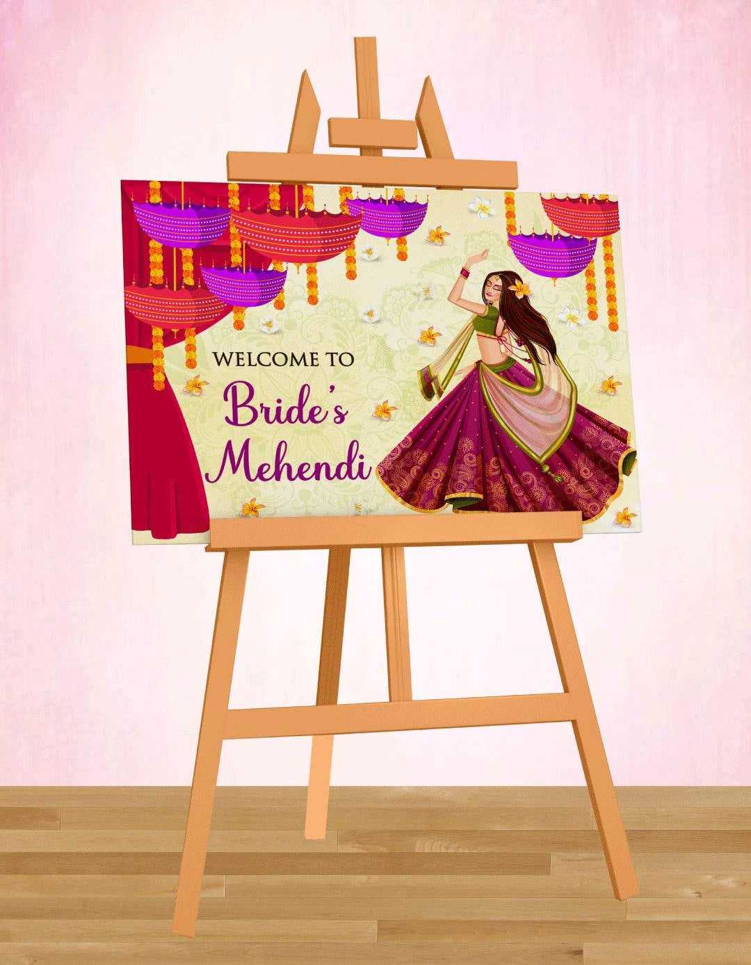Mehendi Welcome Board Template