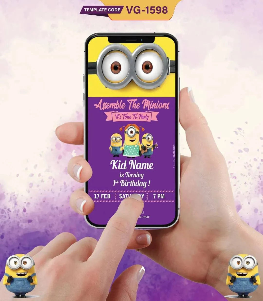 Minion Birthday Party Invitation Card