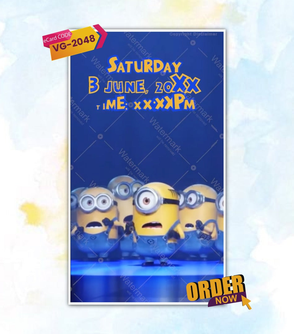 Minion Birthday Invitation Video