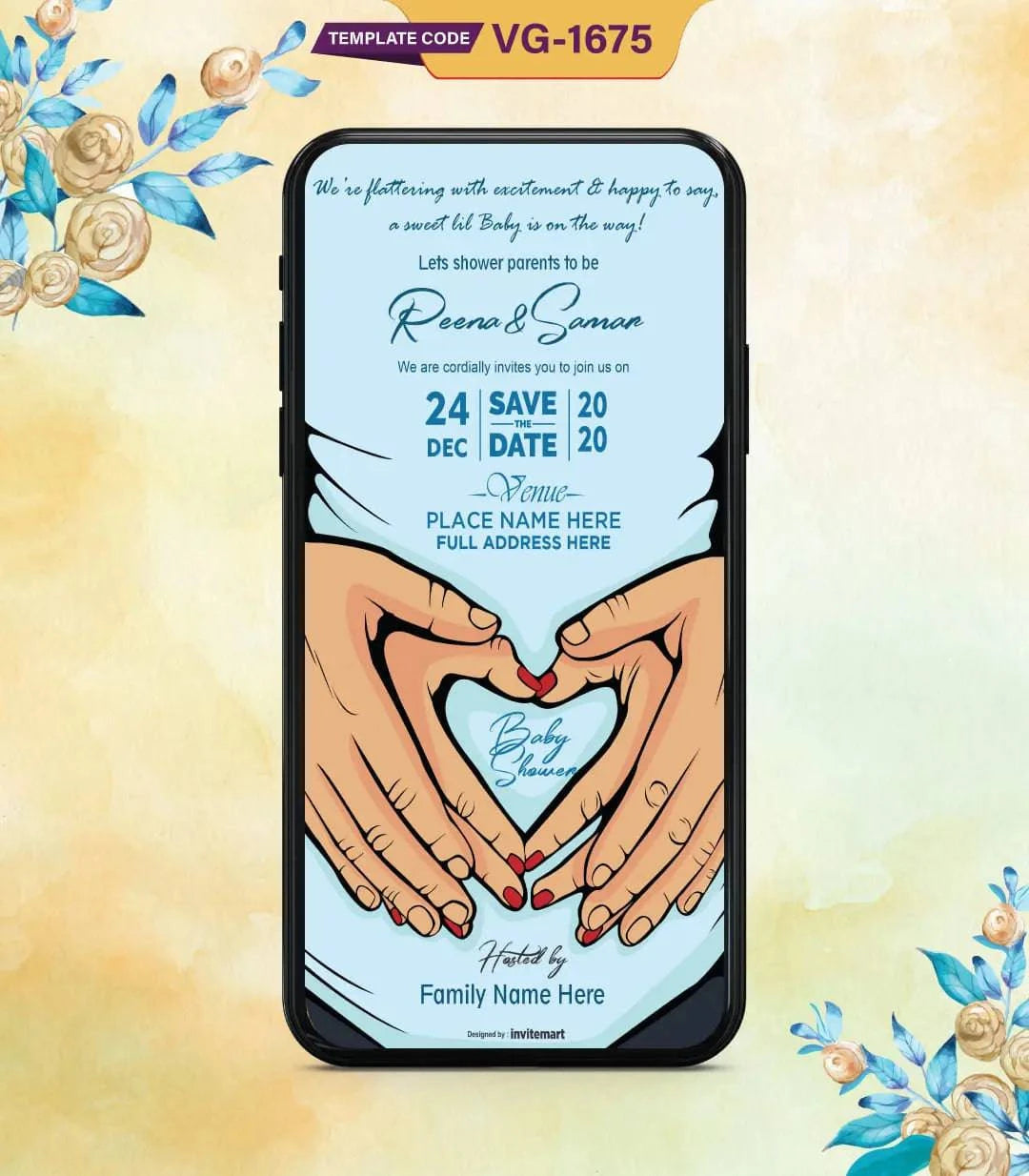 Modern Baby Shower Invitation