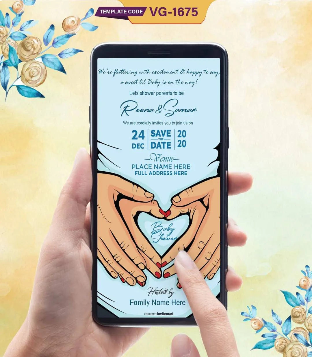 Modern Baby Shower Invitation