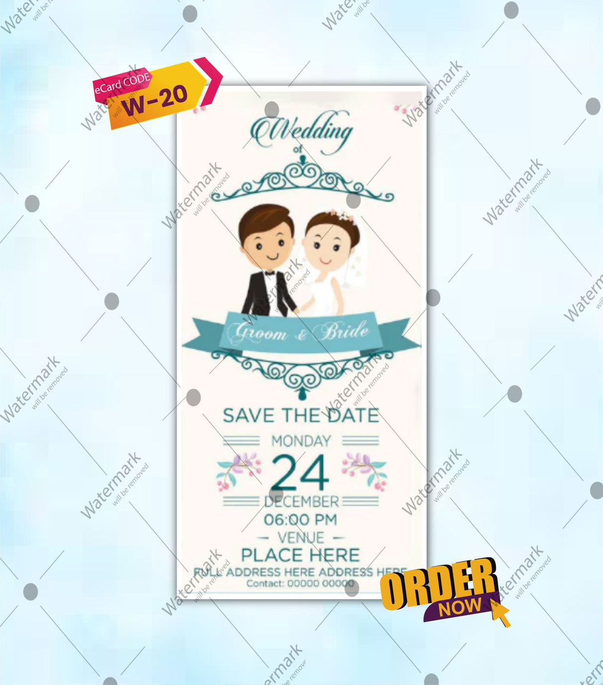 Modern Theme Wedding Invitation eCards