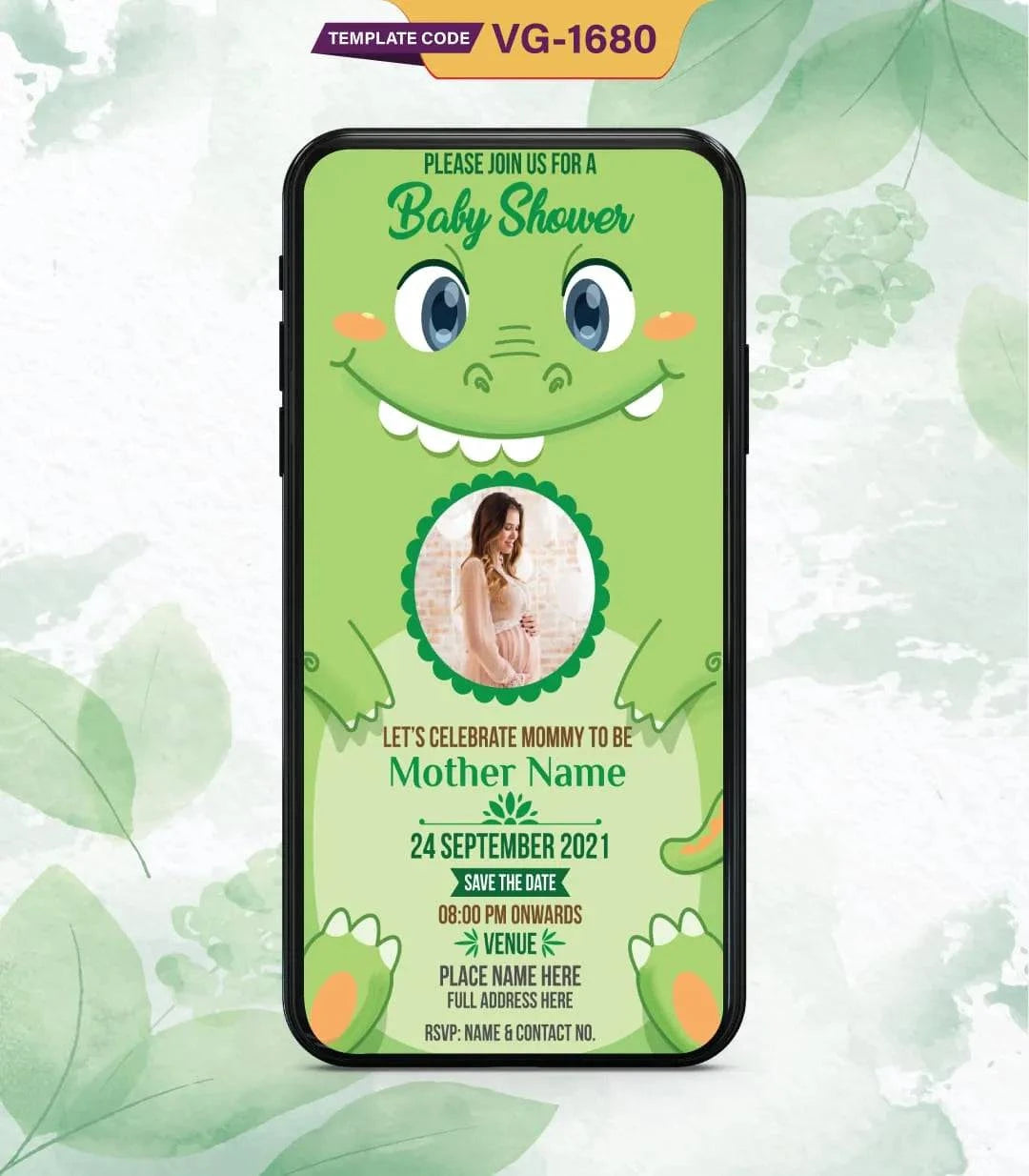 Monster Theme Baby Shower Card