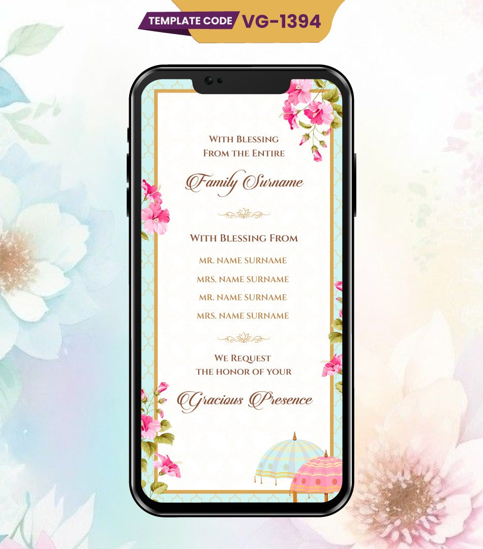 Multi-Page Wedding Invitation PDF Card