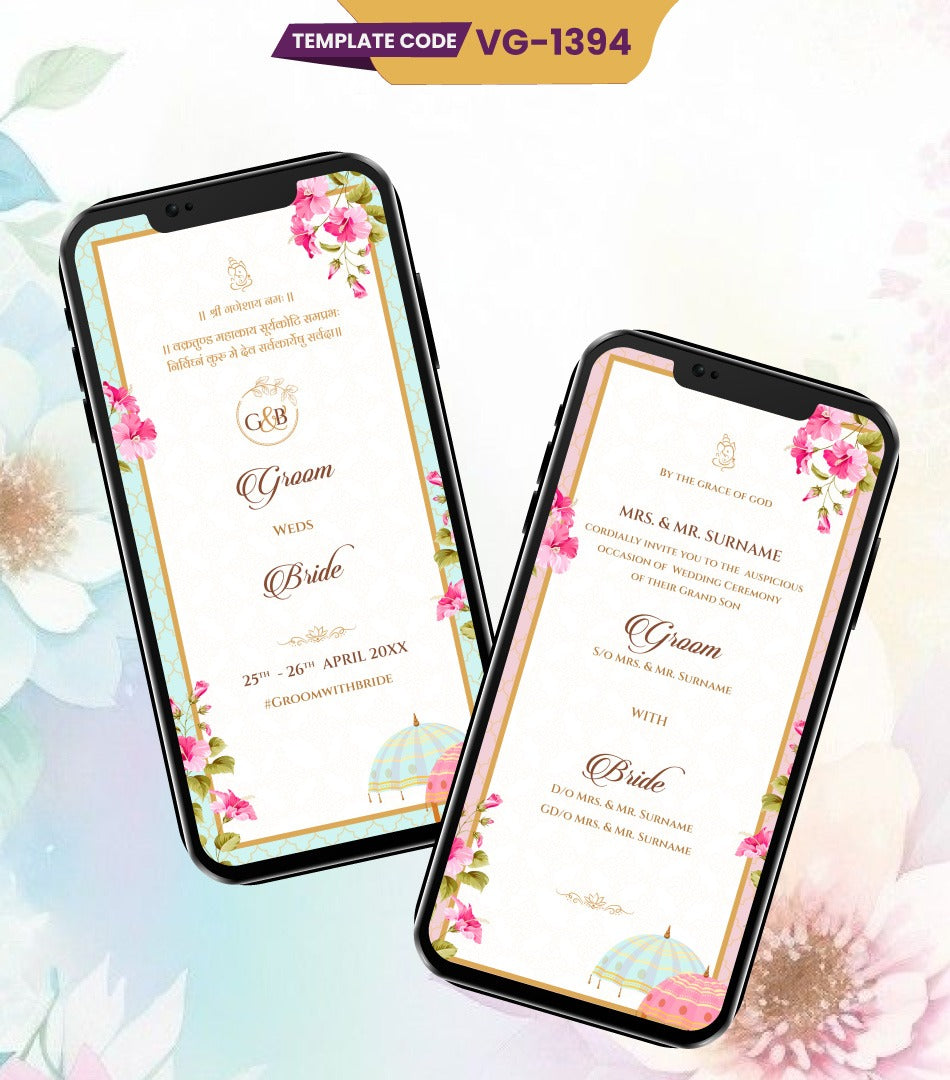 Multi-Page Wedding Invitation PDF Card