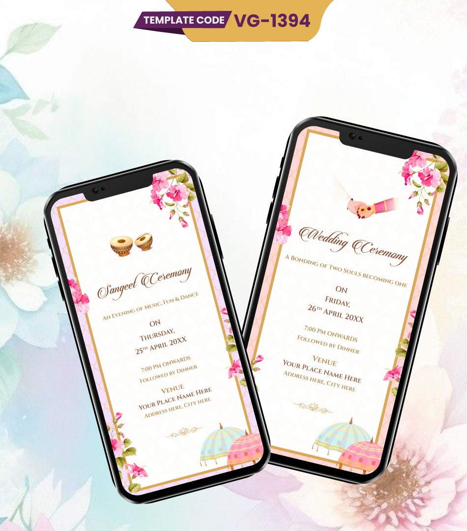 Multi-Page Wedding Invitation PDF Card