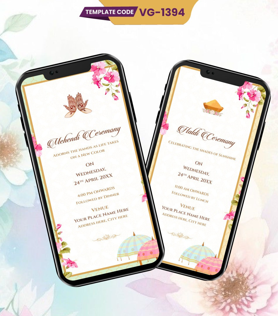 Multi-Page Wedding Invitation PDF Card