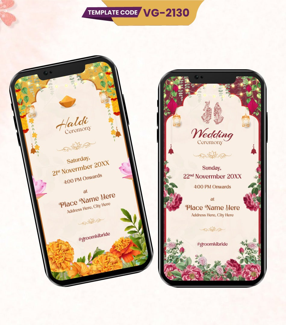 Multi Events Wedding Invite PDF