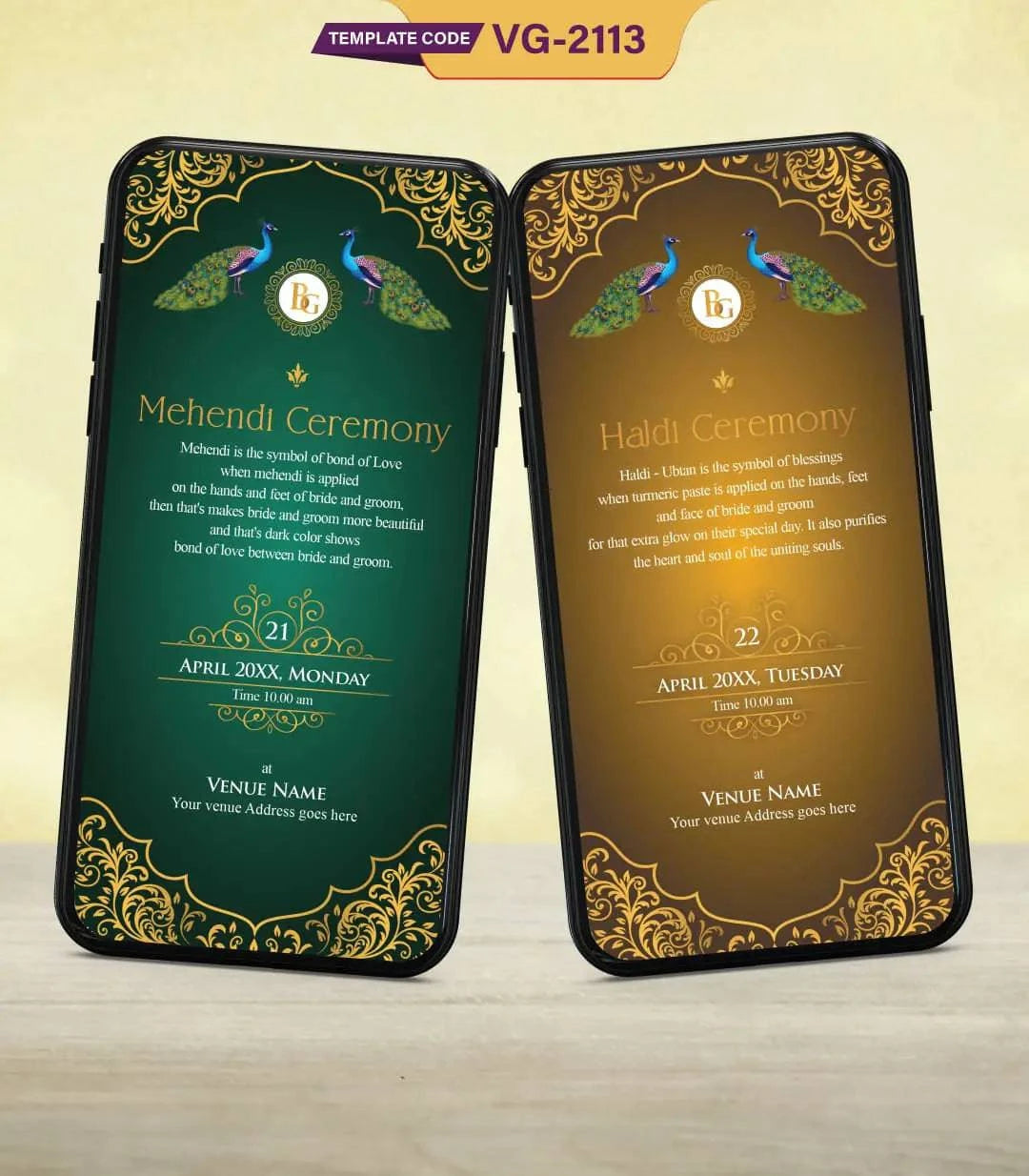 Multicolor Wedding Card