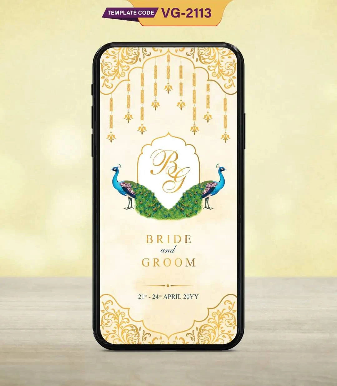 Multicolor Wedding Card