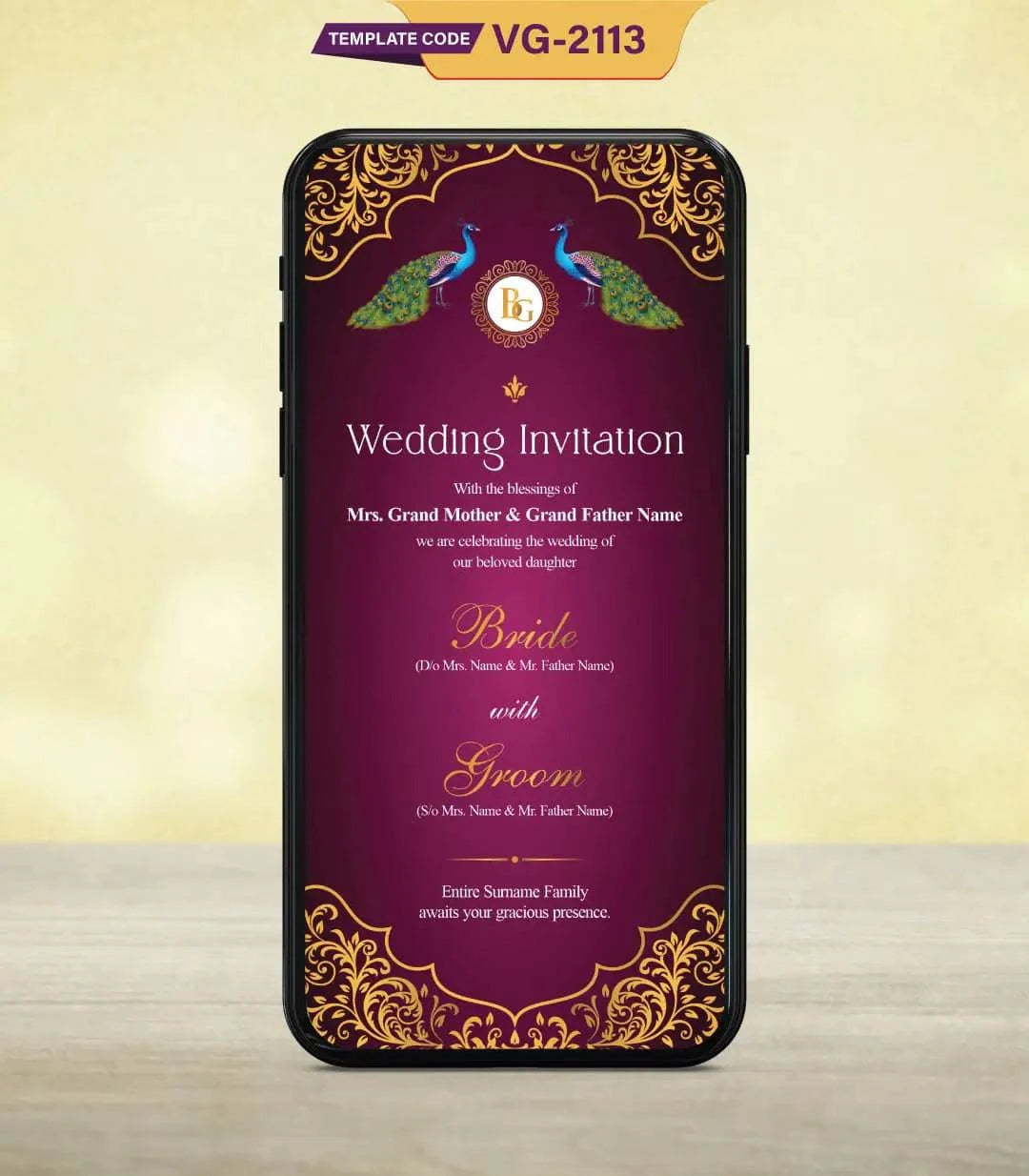 Multicolor Wedding Card