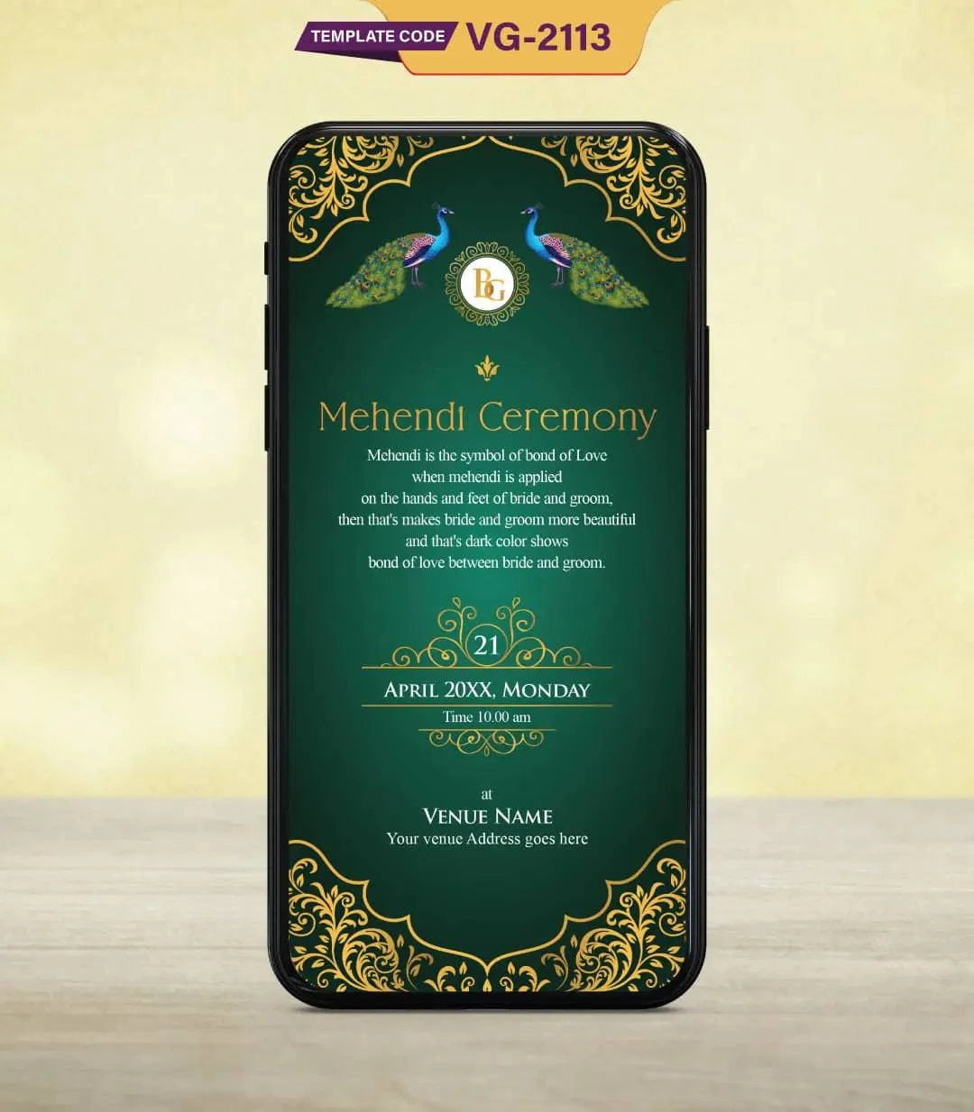 Multicolor Wedding Card