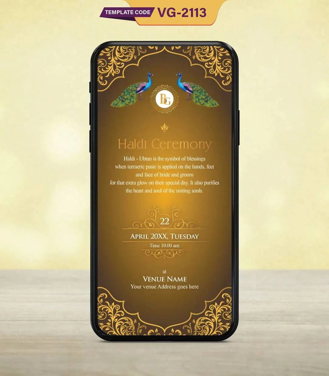 Multicolor Wedding Card