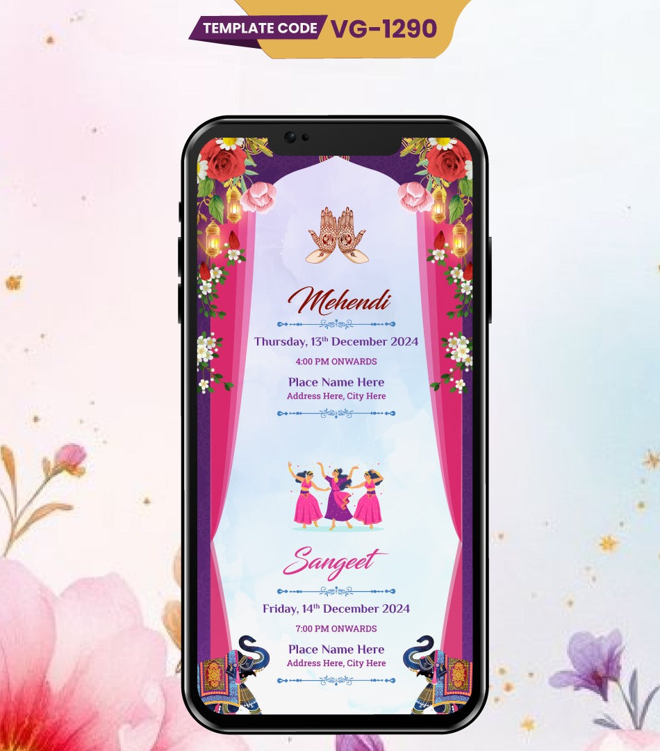 Multiple Events Wedding Invite PDF