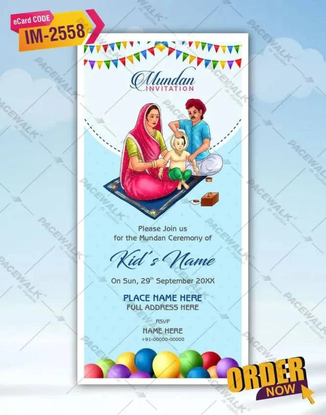 Mundan Sanskar Invitation Card