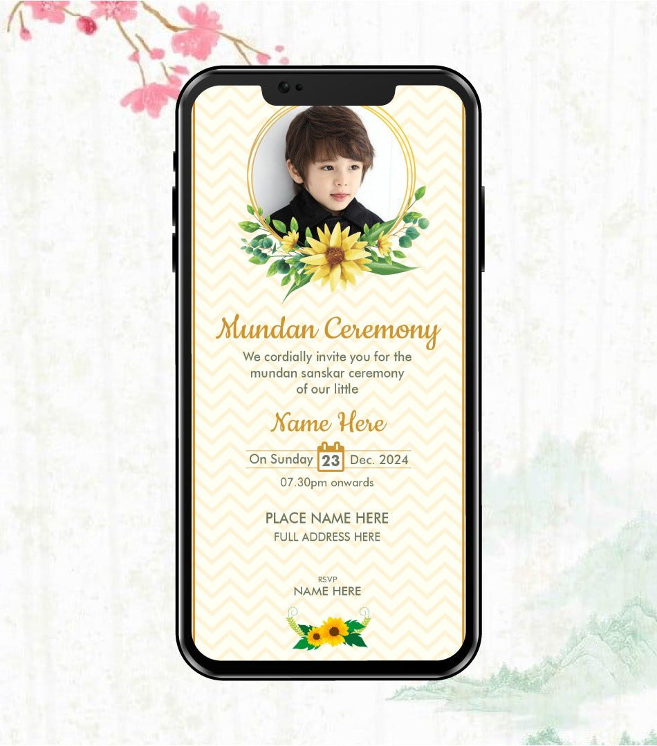 Mundan Ceremony Invitation Templates