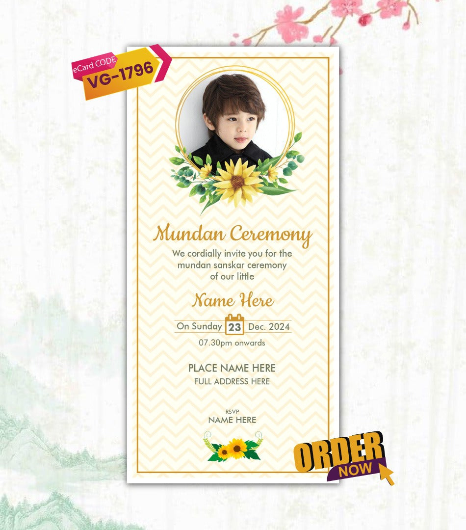 Mundan Ceremony Invitation Templates
