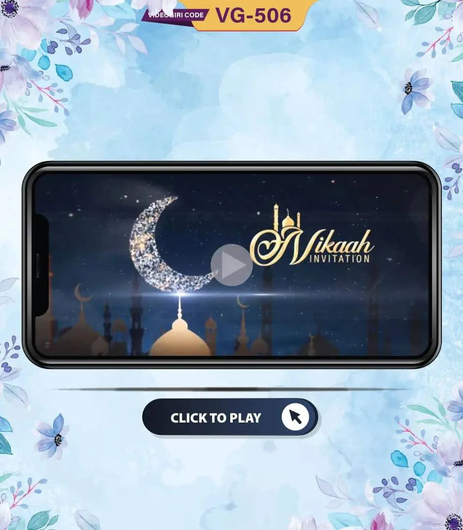 NIkah Invitation Video Without Picture