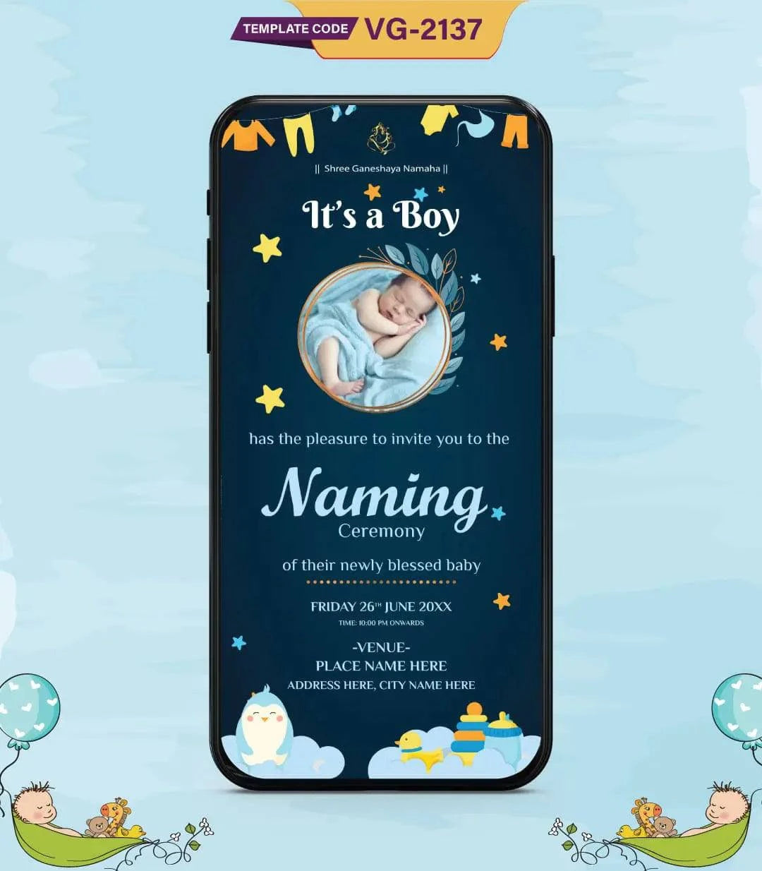 Naming Ceremony Card