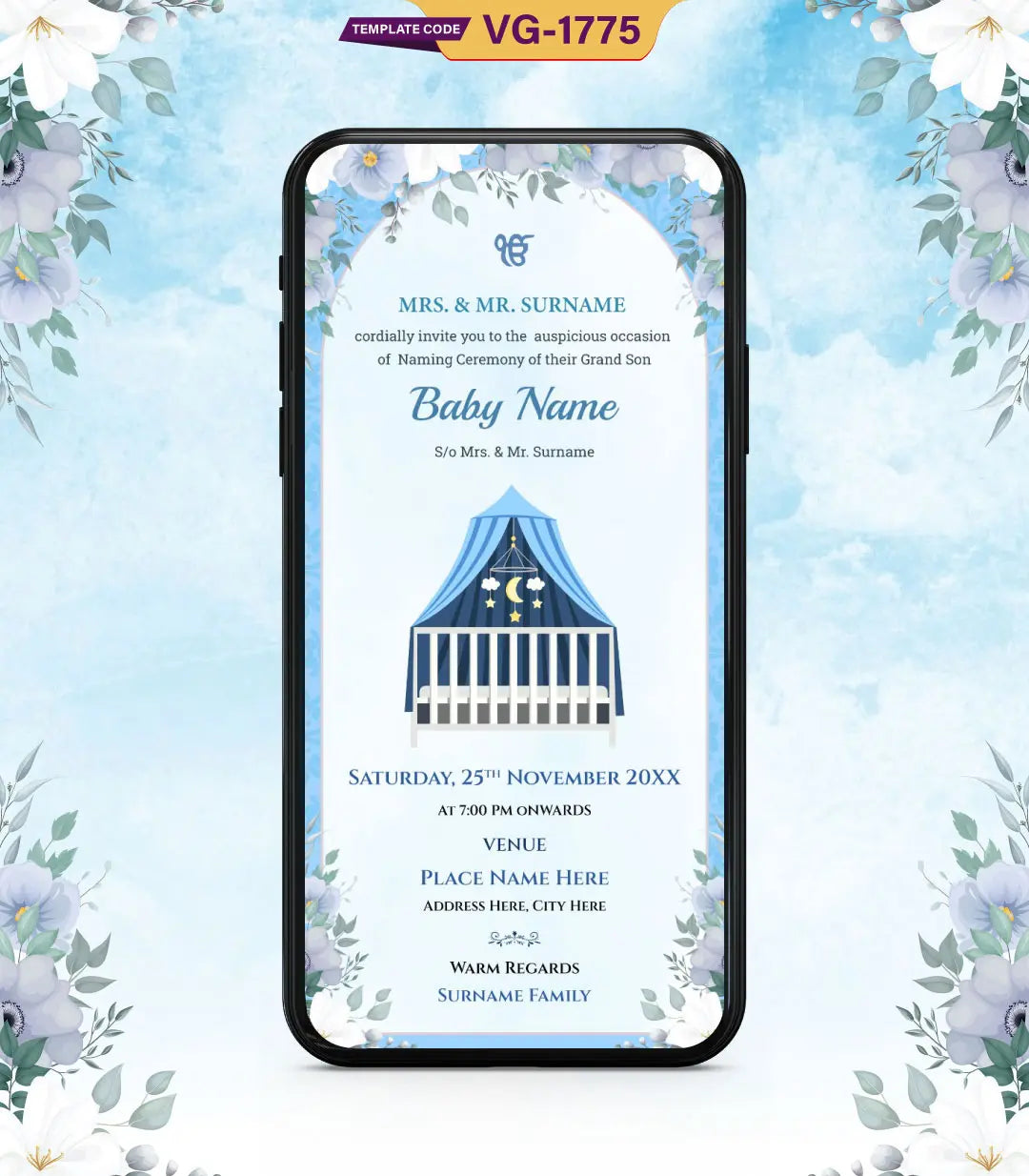 Naming Ceremony Invitations Templates