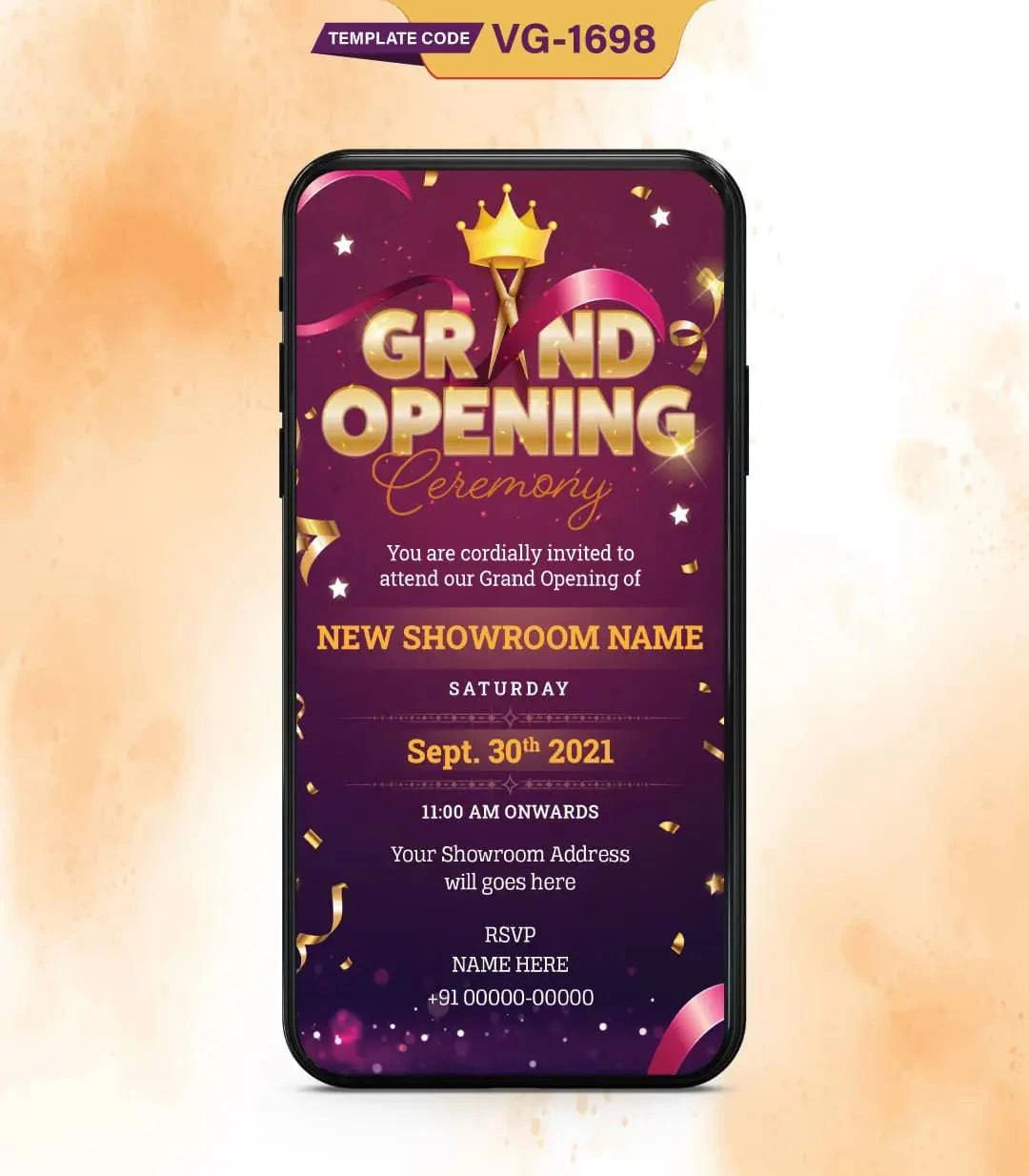 New Showroom Opening Invitation Card