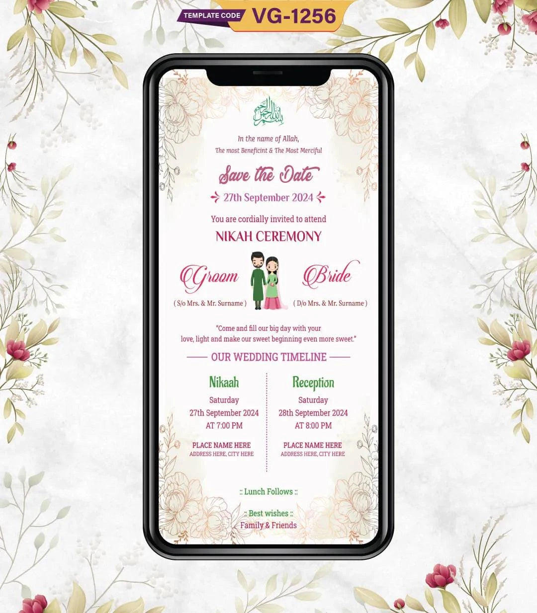Nikah Ceremony Invitation Card