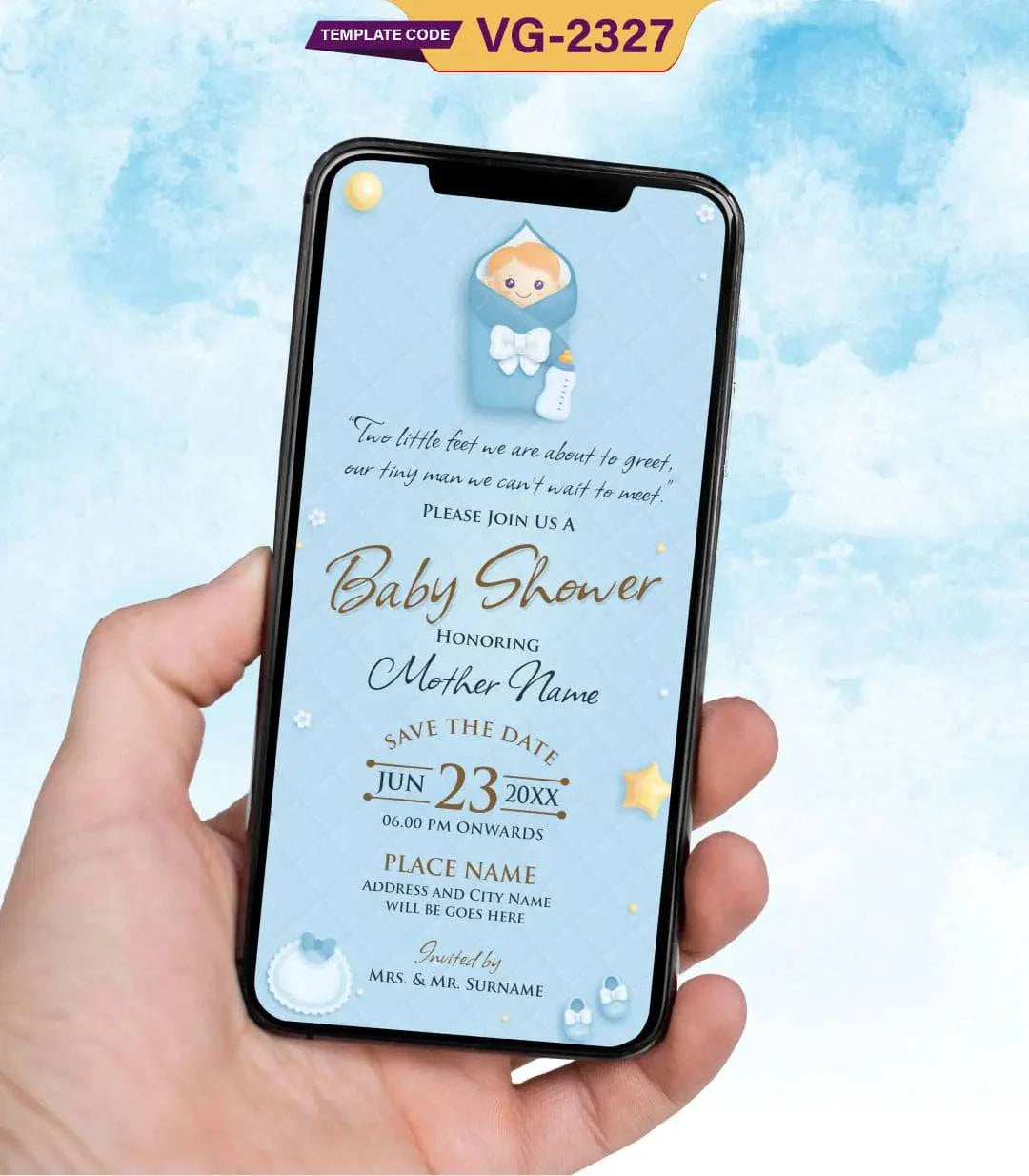 Online Baby Shower Invite Card