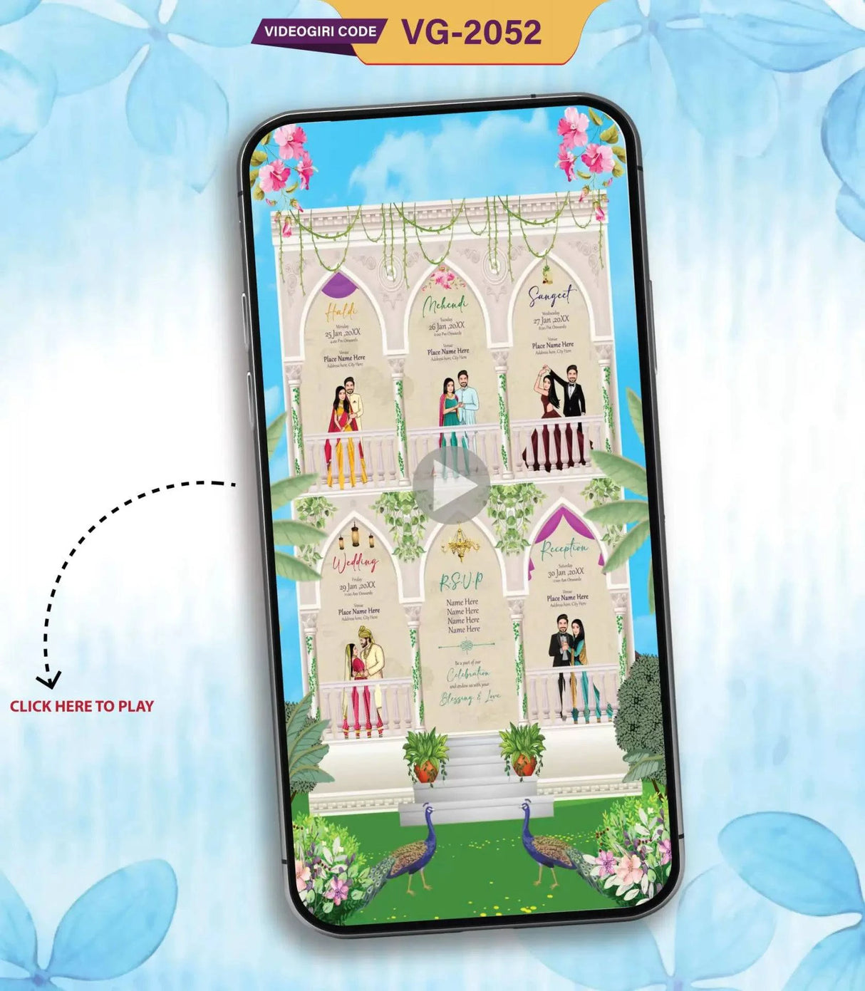 Online Caricature Wedding Video