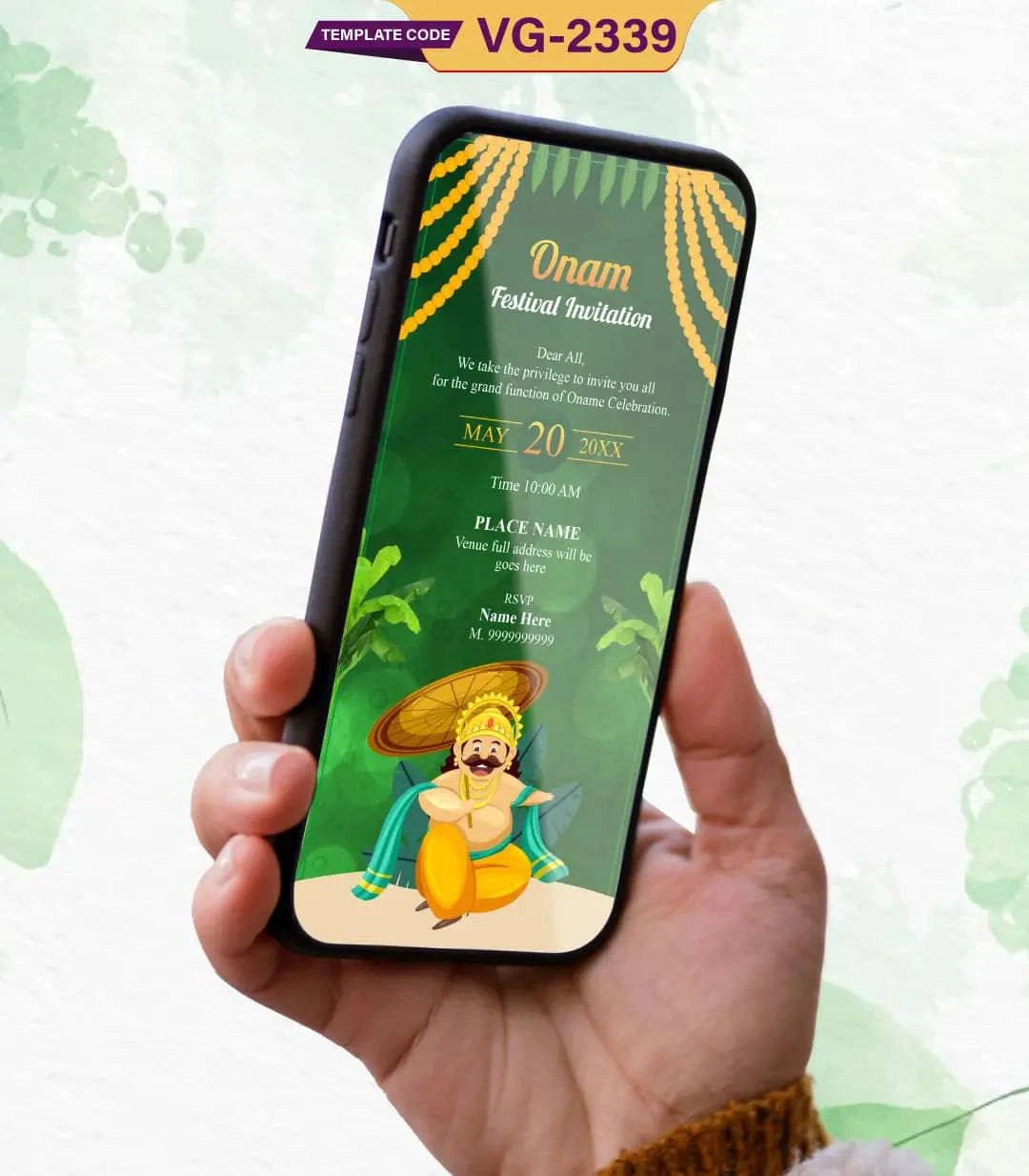 Online Onam Invitation Card