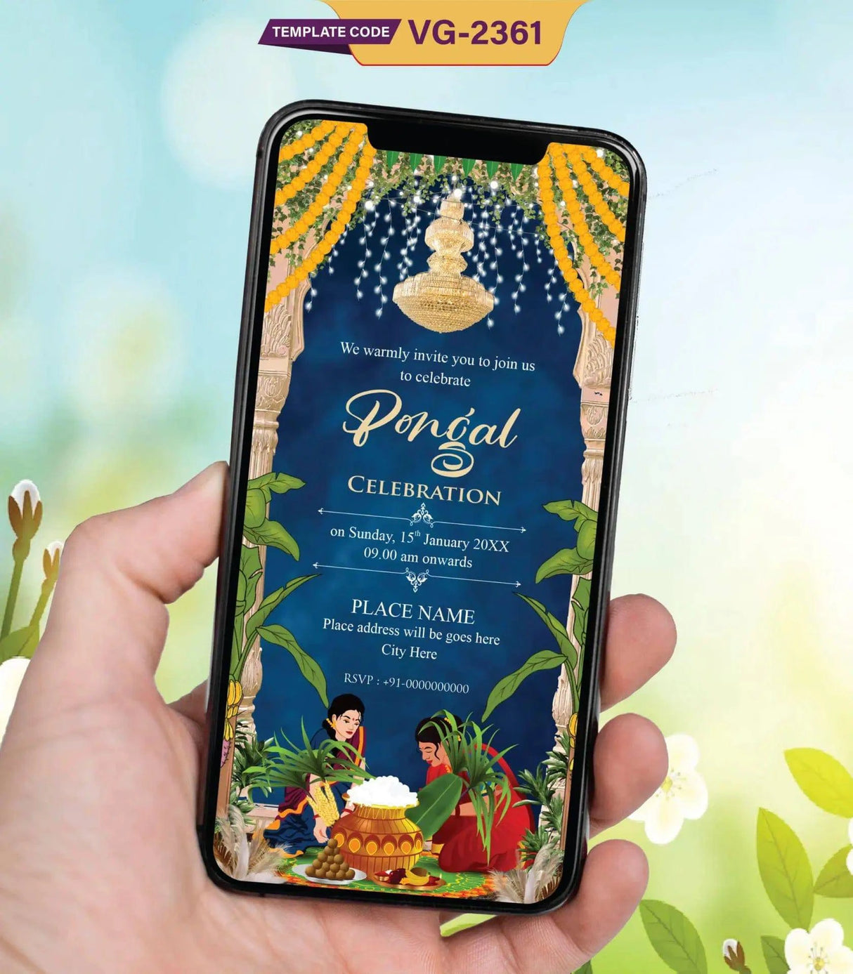 Online Pongal Invitation Card