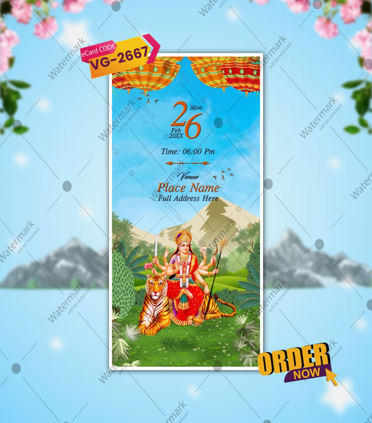 Online Mata ki Chowki Invitation Video