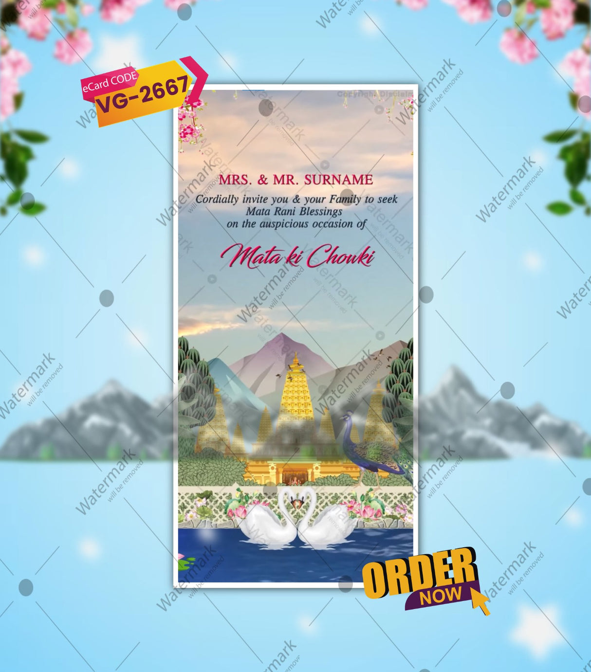 Online Mata ki Chowki Invitation Video